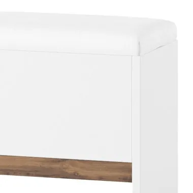 Szynaka Čalúnená lavica Livorno 65 165 cm biela/dub Wotan