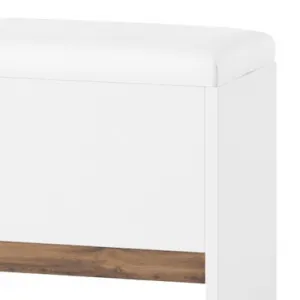 Szynaka Čalúnená lavica Livorno 65 165 cm biela/dub Wotan