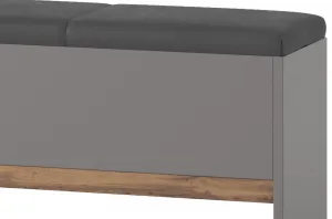 Szynaka Čalúnená lavica Livorno 65 165 cm sivá/dub Wotan