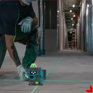 ONEVAN 16Lines 4D laserová samonivelačná vodováha s digitálnym displejom 360° 2 x batéria, kufor, statív v cene