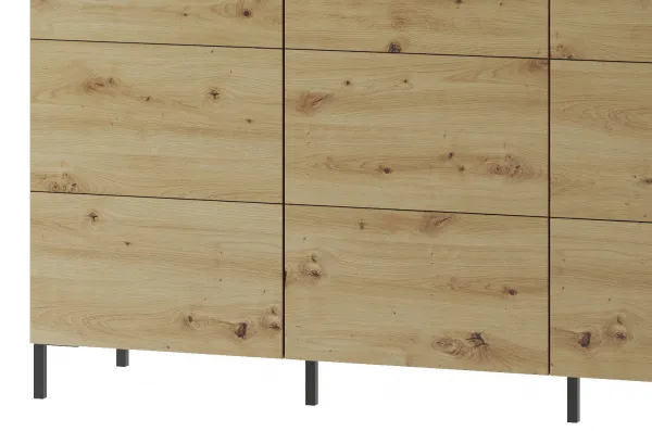 Szynaka Komoda Lucas II 36 155 cm dub Artisan/čierna