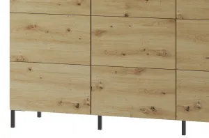 Szynaka Komoda Lucas II 36 155 cm dub Artisan/čierna