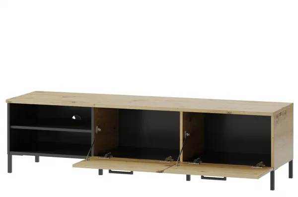 Szynaka TV stolík Lucas II 25 155 cm dub Artisan/čierny