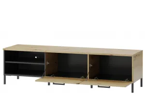 Szynaka TV stolík Lucas II 25 155 cm dub Artisan/čierny