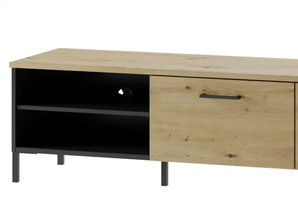 Szynaka TV stolík Lucas II 25 155 cm dub Artisan/čierny