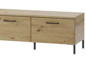 Szynaka TV stolík Lucas II 25 155 cm dub Artisan/čierny