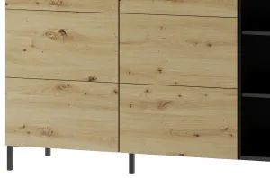 Szynaka Komoda Lucas II 48 180 cm dub Artisan/čierna