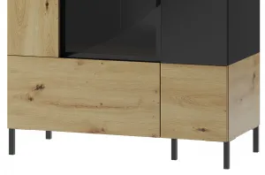 Szynaka Vitrína Lucas II 15 90 cm dub Artisan/čierna