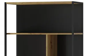 Szynaka Regál Lucas II 16 90 cm dub Artisan/čierny