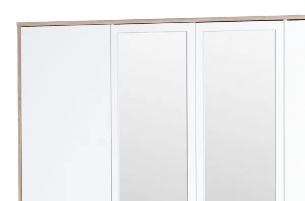 Szynaka Šatníková skriňa Milo 02 187 cm dub sonoma/biela