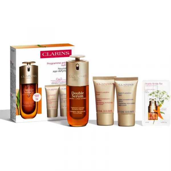 Clarins Double Serum & Nutri-Lumière Collection darčeková sada pre zrelú pleť
