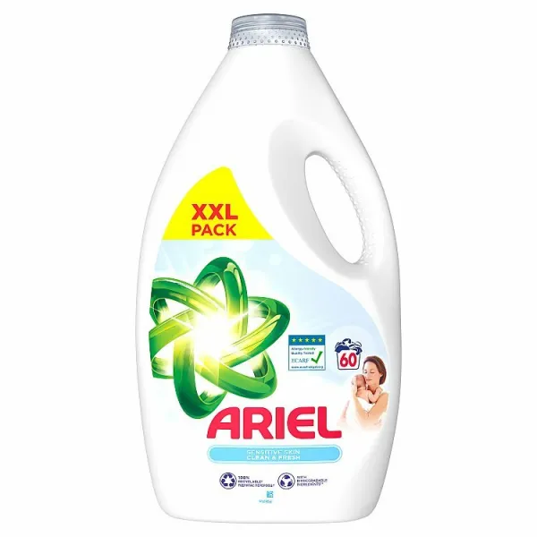 Ariel Tekutý Prací Prostriedok, 60 Praní, Sensitive Skin Clean & Fresh 1ks