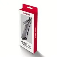 AXAGON HMC-5H60, USB 5Gbps hub, porty 2x USB-A, 1x USB-C, HDMI 4k/60, PD 100W, kábel USB-C 15cm