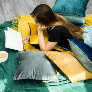 Obliečka na vankúš MEL 2 morská / tmavotyrkysová