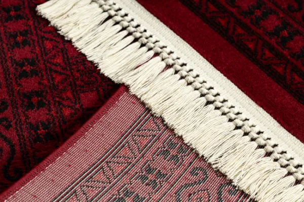 Koberec ORIENT 2958 so strapcami / rám, orientálny / klasický, bordový / čierny