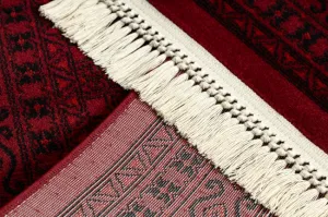 Koberec ORIENT 2958 so strapcami / rám, orientálny / klasický, bordový / čierny