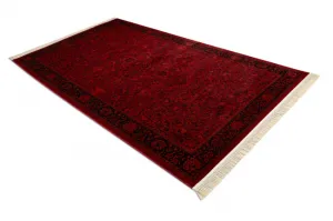 Koberec ORIENT 5125 so strapcami / rám, orientálny / klasický, bordový / čierny