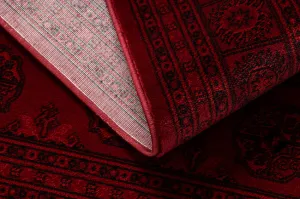 Koberec ORIENT 6889 so strapcami, rám / orientálny, bordový / čierny