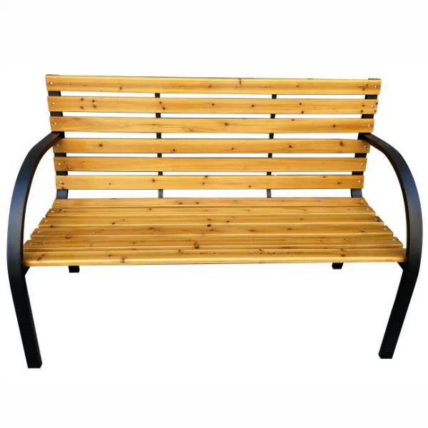 Ak furniture Zahradní lavička DALIA černá/jedlové dřevo
