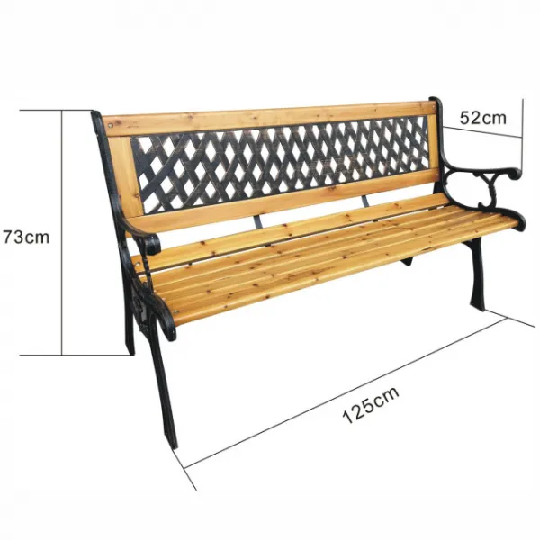 Ak furniture Zahradní lavička MIRT béžová/jedlové dřevo