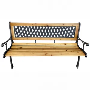 Ak furniture Zahradní lavička MIRT béžová/jedlové dřevo