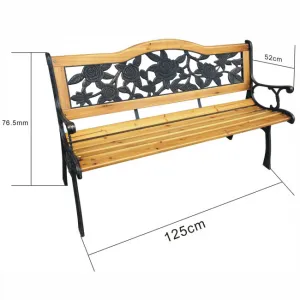 Ak furniture Zahradní lavička ROSA světlé dřevo/černá
