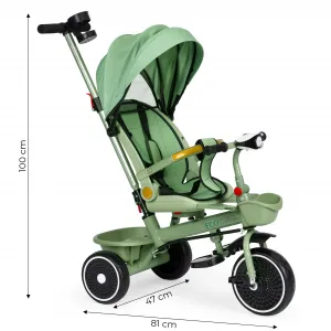 Dětská tříkolka - kočárek Ecotoys HEAVEN 2v1 zelená