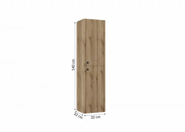 ArtDef Vysoká skrinka do kúpeľne RIETTI OAK EVOKE C35