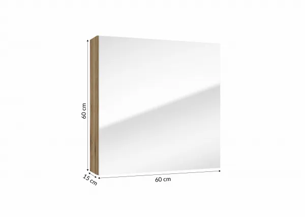 ArtDef Zrkadlová skrinka SALSA E60 | oak evoke