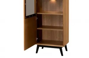 Szynaka Vitrína Lazure 10 s osvetlením 60 cm dub Rustikal karamelový