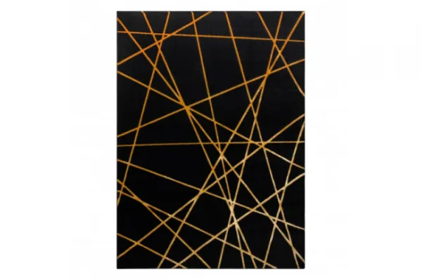Koberec GLOSS 406C 86 glamour art - čierny / zlatý