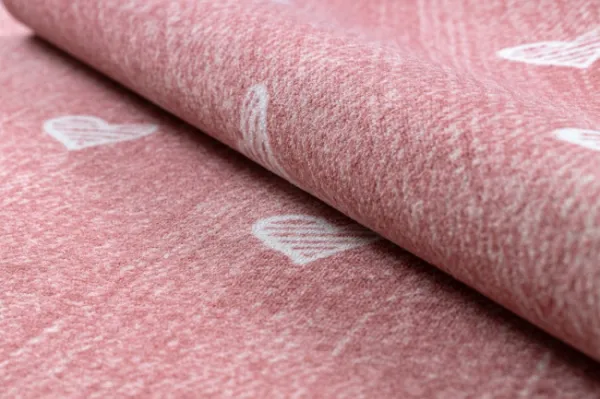 Koberec HEARTS Jeans - ružový