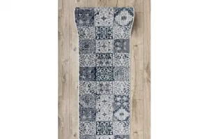 Behúň HEOS 78586 krém / nebeský PATCHWORK, lisabonský obklad