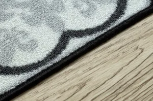 Protišmykový behúň AZULEJO PATCHWORK lisabonský obklad - sivý / čierny