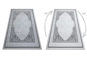 Koberec GLOSS 8490 52 Ornament - slonia kosť, sivý