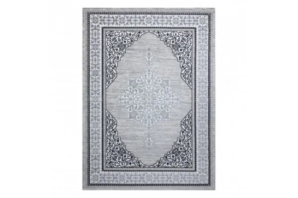 Koberec GLOSS 8490 52 Ornament - slonia kosť, sivý