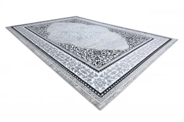 Koberec GLOSS 8490 52 Ornament - slonia kosť, sivý