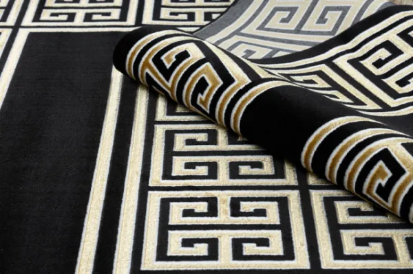 Koberec GLOSS 6776 86 Styl, greek - čierny, zlatý