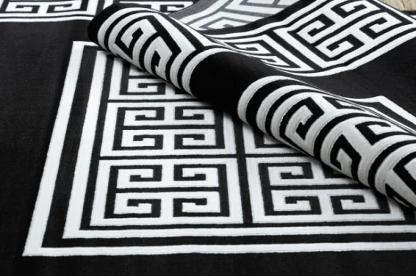 Koberec GLOSS 6776 85 Greek - čierny, slonia kosť