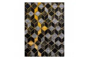 Koberec GLOSS 400B 86 Glamour 3D - čierny, zlatý