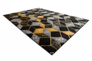 Koberec GLOSS 400B 86 Glamour 3D - čierny, zlatý