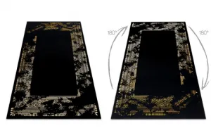 Koberec GLOSS 408C 86 Glamour - čierny, zlatý