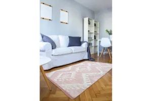 Koberec MOROC Romby 22312 EKO SIZAL - ružový / krém