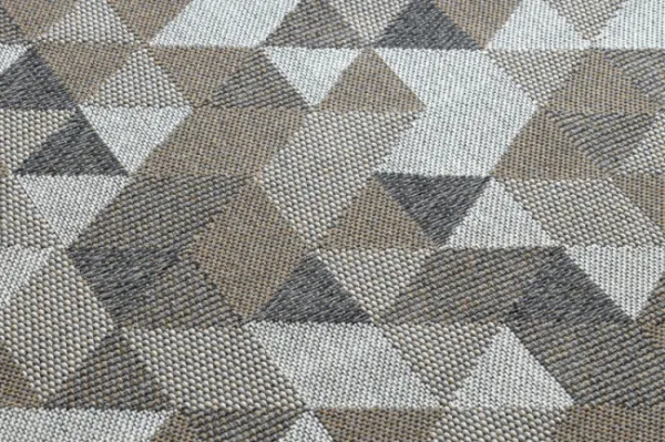 Koberec EKO SIZAL BOHO Casa Trojuholníky 2816 krém / taupe
