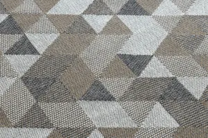 Koberec EKO SIZAL BOHO Casa Trojuholníky 2816 krém / taupe