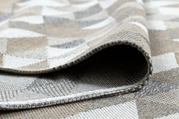 Koberec EKO SIZAL BOHO Casa Trojuholníky 2816 krém / taupe