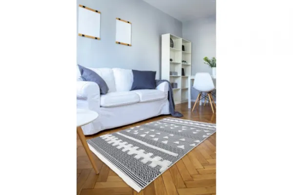 Koberec EKO SIZAL MOROC geometrický 22321 - krém / sivý