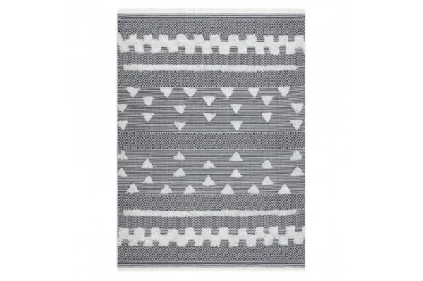Koberec EKO SIZAL MOROC geometrický 22321 - krém / sivý