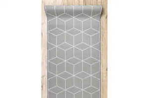 Protišmykový behúň CUBE kocka - sivý