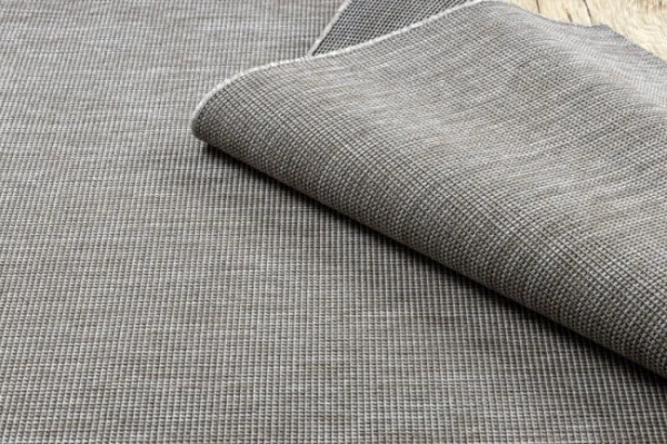 Koberec Sizal Floorlux 20580 jednofarebný - strieborný / čierny
